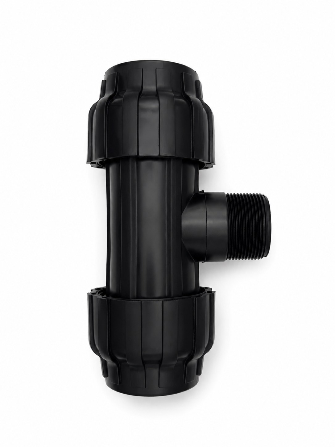 MALE THREADED TEE COMPRESSION COUPLING
